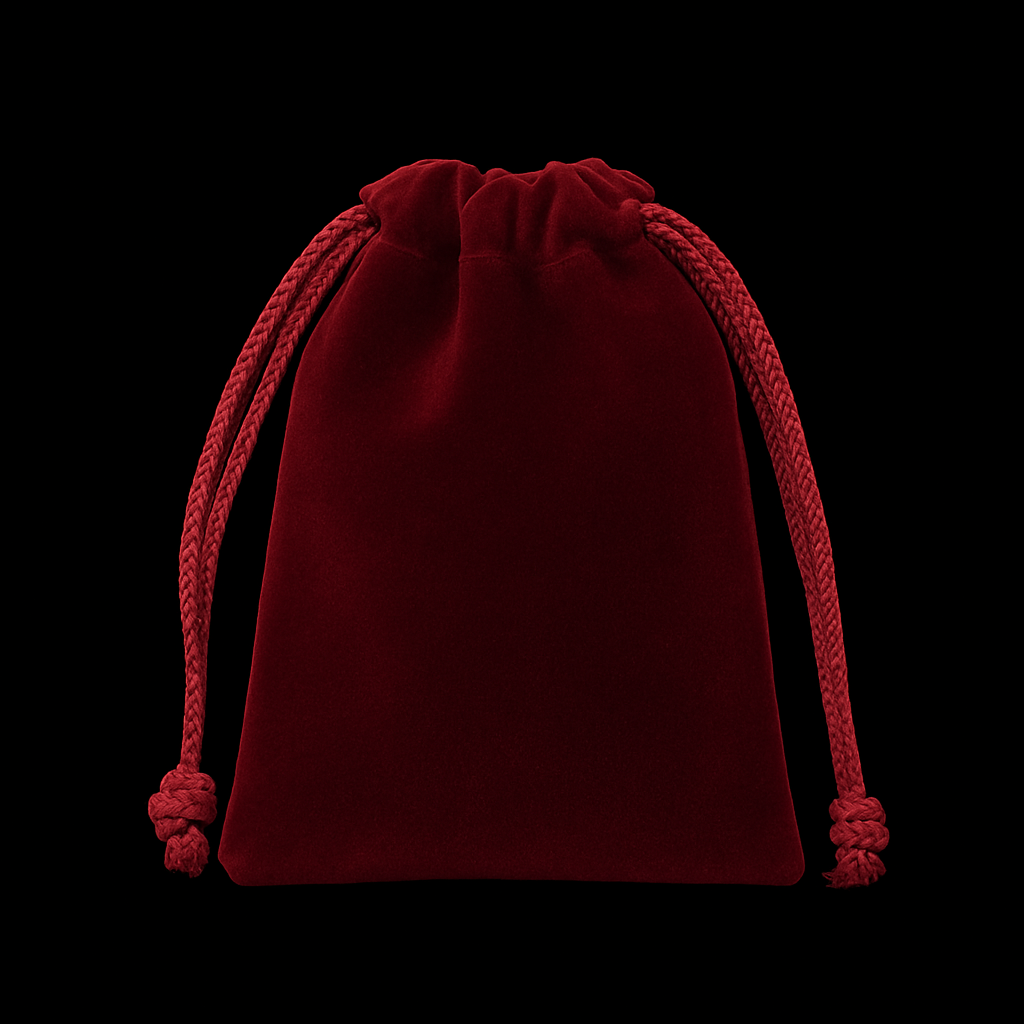 bolsa de terciopelo rojo
